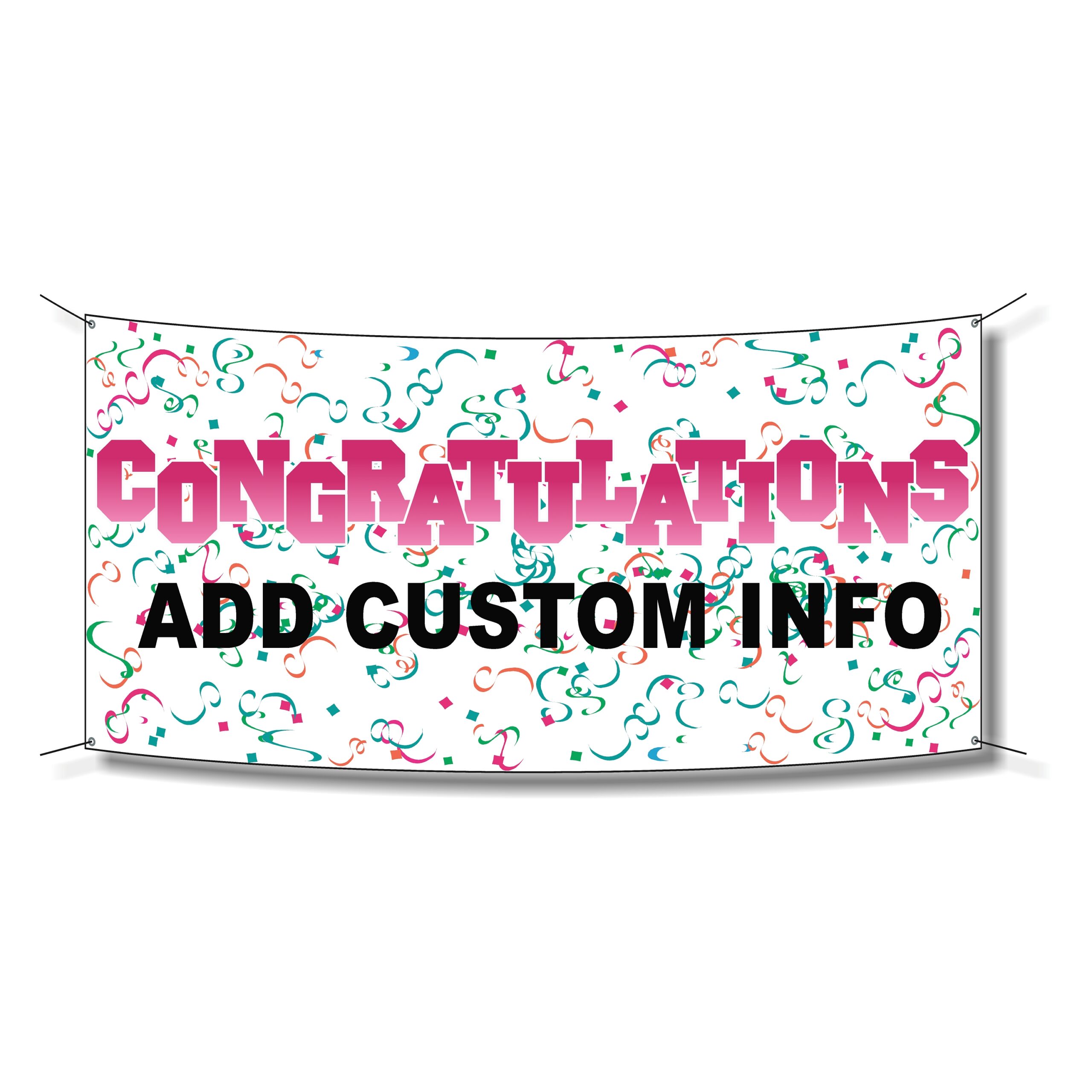 Congratulations Banner – Pink Fade