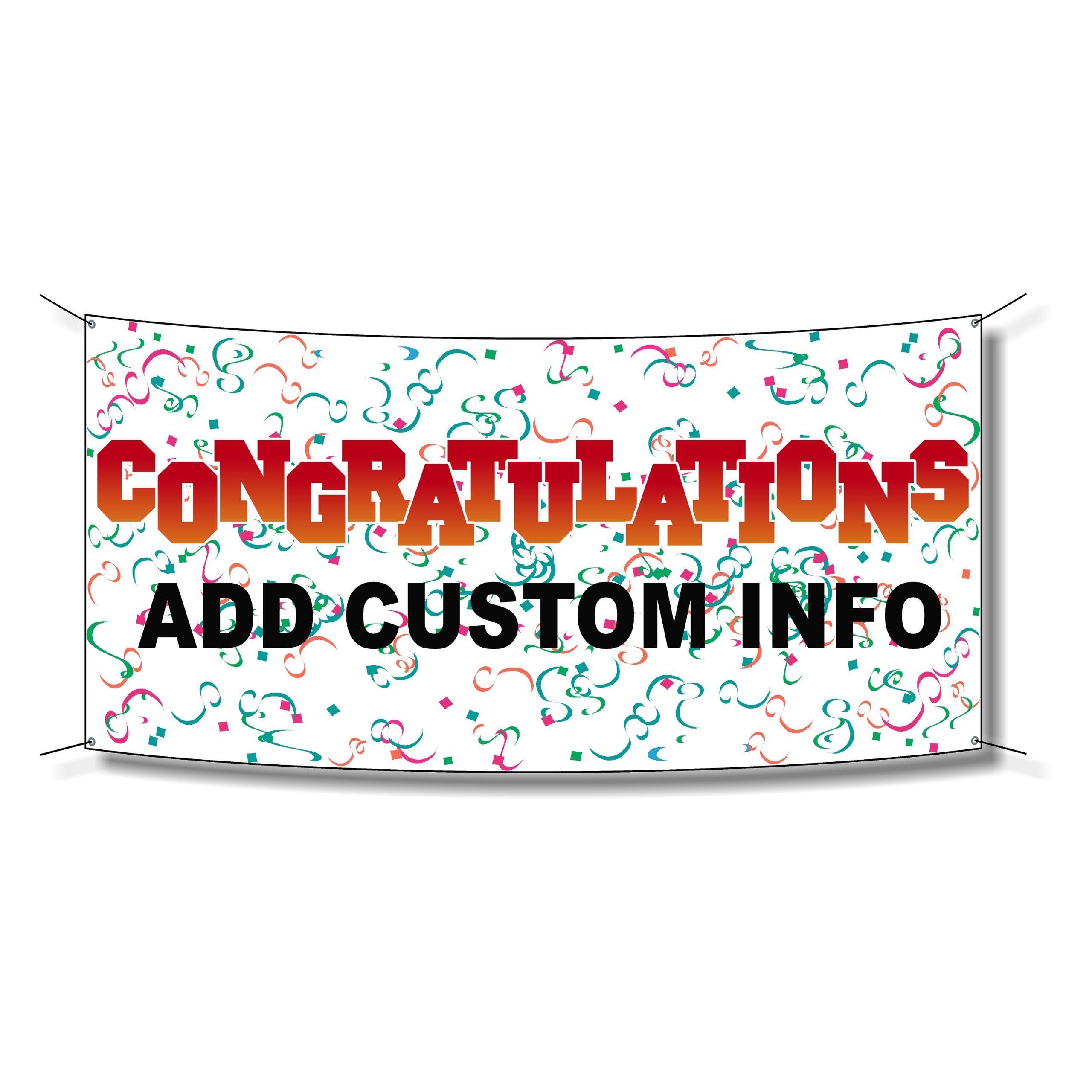 Congratulations Banner – Red Fade