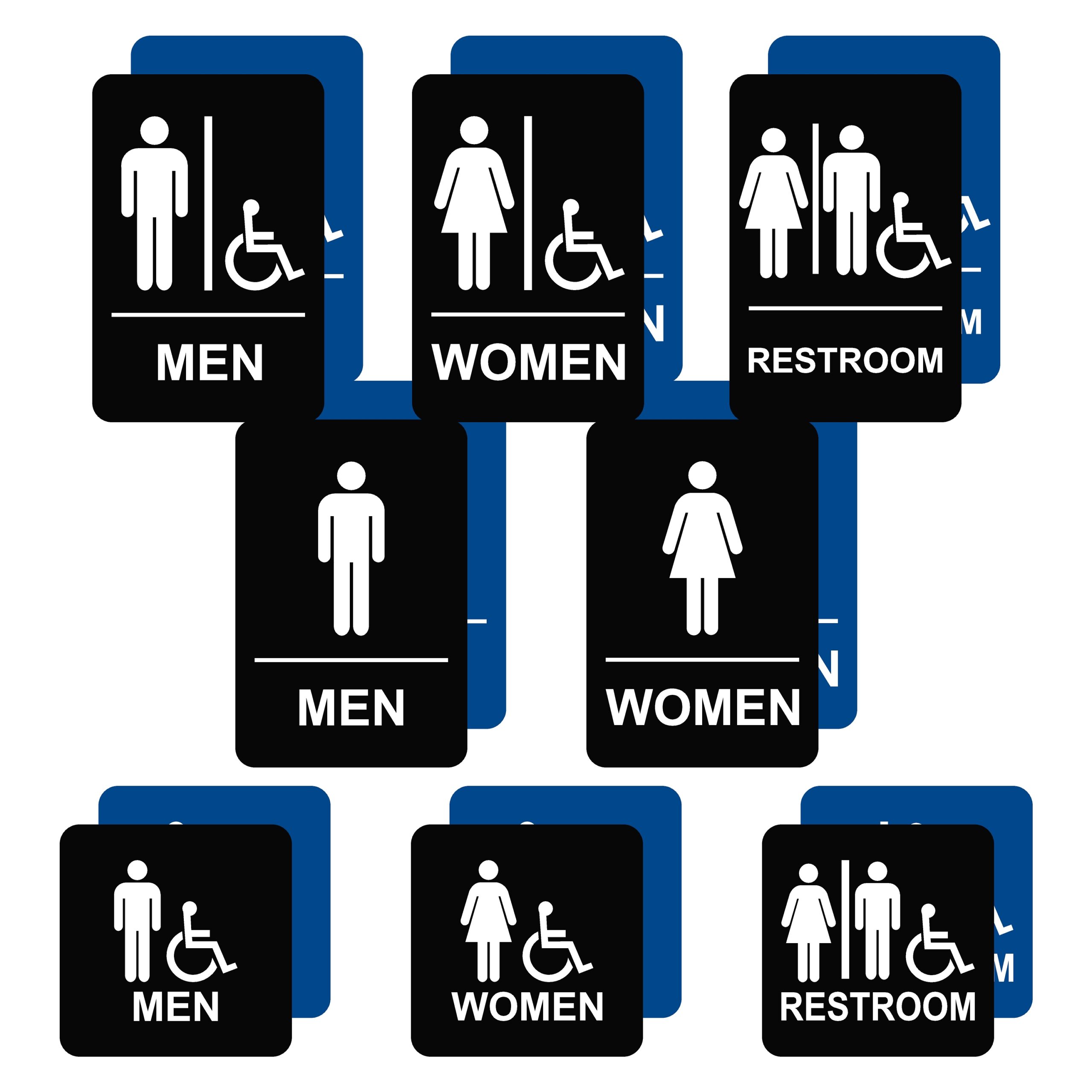 Accessible Non-Braille Restroom Sign Square - Women - Image 2