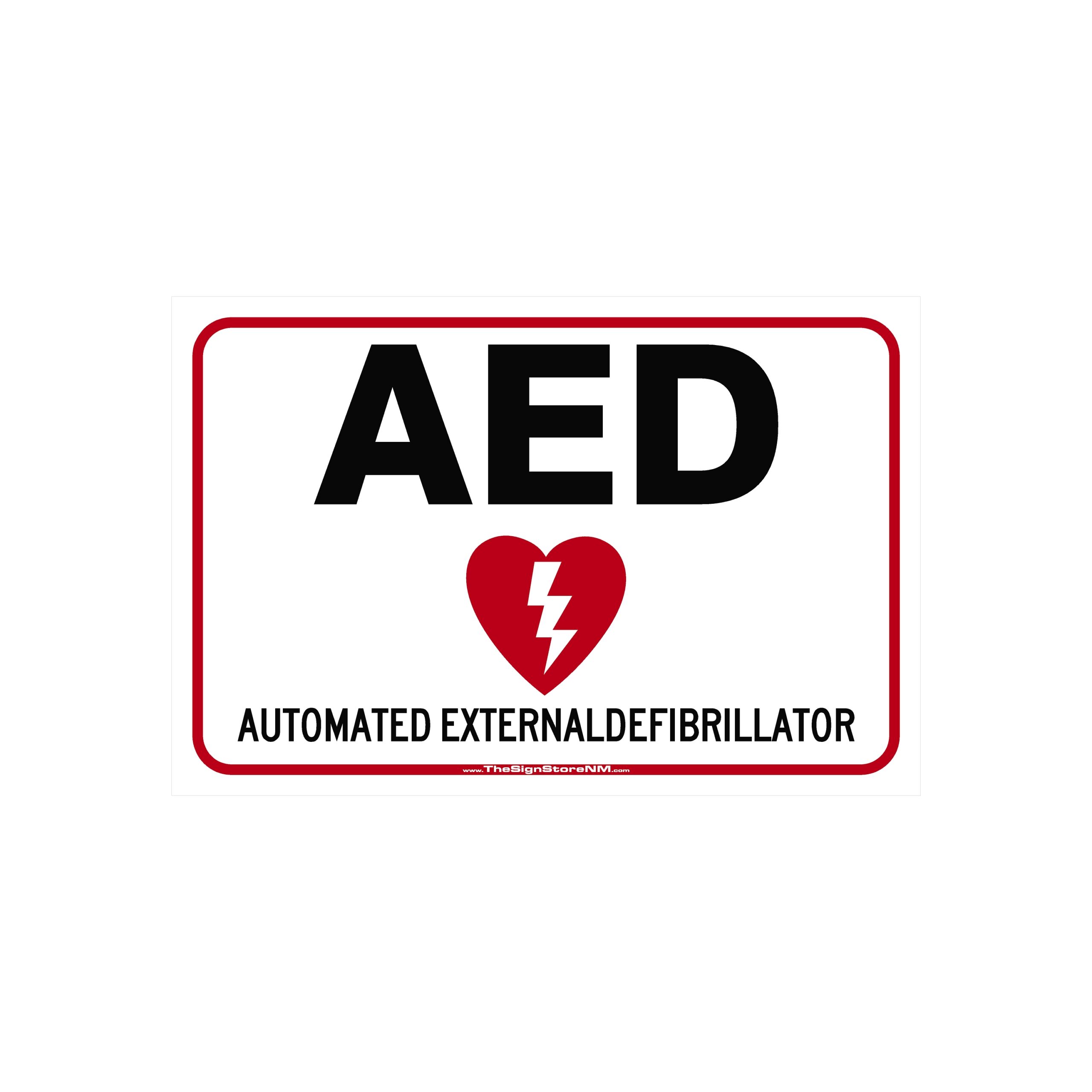 AED with Symbol - Landscape Sign